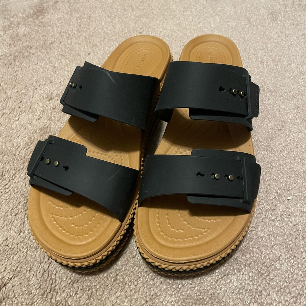Crocs Brooklyn Woven Buckle Sandals